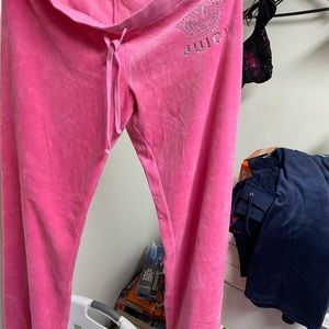 juicy couture pink velvet pants M